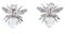 14 Karat White Gold Sapphires Diamonds Rock Crystal Fly Earrings, Set of 2 2