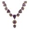 14 Karat Rose Gold & Silver Amethysts Diamonds Necklace, Image 1