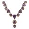 Collar de diamantes de amatistas de plata y oro rosa de 14 quilates, Imagen 1