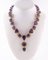 14 Karat Rose Gold & Silver Amethysts Diamonds Necklace, Image 2