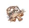 Broche en Or Rose 18 Carats et Diamants 2