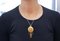 14 Karat Yellow Gold Pearls Brooch / Pendant Necklace, Image 6