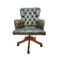 Chaise de Bureau Chesterfield Verte 1