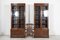 Slim English Glazed Bookcases in Oak, Set of 2, Image 4