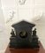 Large Antique Victorian Marble and Bronze Mantle Clock 6