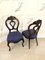 Antike viktorianische Beistellstühle aus geschnitztem Nussholz, 2er Set 2