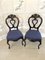 Antike viktorianische Beistellstühle aus geschnitztem Nussholz, 2er Set 1
