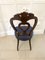 Antique Victorian Carved Walnut Side Chairs, Set of 2 5