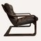 A Leather Lounge Poäng Chair by Noboru Nakamura for Ikea, 1970s 6