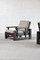 Constructivist Armchairs in Bouclé & Solid Wengé, 1960s, Set of 2 3