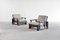 Constructivist Armchairs in Bouclé & Solid Wengé, 1960s, Set of 2 2