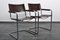 S34 Chairs in Dark Brown Saddle Leather by Mart Stam, Set of 2 1