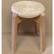 Tabouret Scandinave Mid-Century en Corde de Pin 3