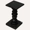 Vintage Black Natural Stone Marble Pedestal or Side Table 6