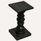 Vintage Black Natural Stone Marble Pedestal or Side Table 1