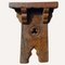 Brutalist Neo Gothic Brown Oak Stool, Image 1