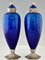 Art Deco Vases in Blue Ceramic and Bronze by Paul Milet for Sèvres, 1925, Set of 2, Image 2