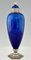Art Deco Vasen aus blauer Keramik & Bronze von Paul Milet für Sèvres, 1925, 2er Set 4