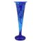 Art Deco French Azurette Blue Cameo Glass Vase 1