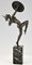 Art Déco Skulptur einer nackten Dolch-Tänzerin aus Bronze von Pierre Le Faguays, 1930er 6