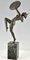 Art Déco Skulptur einer nackten Dolch-Tänzerin aus Bronze von Pierre Le Faguays, 1930er 9