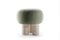 Hygge Pouf Boucle Celadon Travertino by Saccal Design House for Collector 1