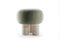 Hygge Pouf Boucle Celadon Travertino by Saccal Design House for Collector, Image 1