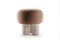 Pouf Hygge Boucle in terracotta di travertino di Saccal Design House per Collector, Immagine 1