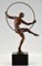 Art Deco Bronze Nude Hoop Dancer by Marcel Bouraine, France, 1930s 6