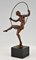 Danseuse Nue Art Déco en Bronze par Marcel Bouraine, France, 1930s 2