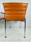 Niederländische Stühle aus Orange Leder mit Chrom Gestellen, 2er Set 10