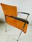Niederländische Stühle aus Orange Leder mit Chrom Gestellen, 2er Set 11