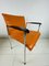 Dutch Chairs in Orange Leather with Chrome Frames, Set of 2 7