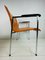 Niederländische Stühle aus Orange Leder mit Chrom Gestellen, 2er Set 8