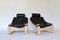 Vintage Leather Kroken Lounge Chairs by Åke Fribytter for Nelo Mobel, 1970s, Set of 2 3