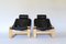 Vintage Leather Kroken Lounge Chairs by Åke Fribytter for Nelo Mobel, 1970s, Set of 2 1