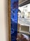Extra Large Italian Blue Glass & Gilt Wrought Iron Mirror by Pier Luigi Colli, 1960s 7