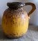 German Fat Lava Style Ceramic Handle Jug or Vase with Yellow, Brown & Black Gradient Glaze, 1970s, Image 2