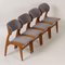 Vintage Danish Grey Dining Chairs, 1960s, Set of 4, Image 3