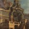 Artista di scuola napoletana, Capriccio architettonico con figure, XVIII secolo, Olio su tela, Incorniciato, Immagine 2