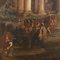 Neapolitan School Artist, Architectural Capriccio with Figures, 18th Century, Oil on Canvas, Framed 7