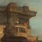 Artista di scuola napoletana, Capriccio architettonico con figure, XVIII secolo, Olio su tela, Incorniciato, Immagine 3