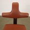 Chair in Wood with Red-Bordeaux Leather Padding 4