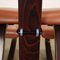 Stuhl aus Holz mit Rot-Bordeaux Lederpolsterung 8