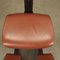 Chair in Wood with Red-Bordeaux Leather Padding 5