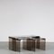 Tables Gigognes par Pierangelo Gallotti pour Gallotti & Radice, Italie, 1970s, Set de 3 5