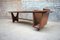 Vintage Oak & Ceramic Coffee Table by Guillerme Et Chambron for Votre Maison 4