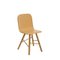 Natural Leather Upholstered and Oak Legs Tria Simple Chair by Colé Italia, Image 2