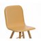 Natural Leather Upholstered and Oak Legs Tria Simple Chair by Colé Italia 4