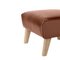 Brown Leather and Natural Oak My Own Chair Footstools from by Lassen, Set of 2 4